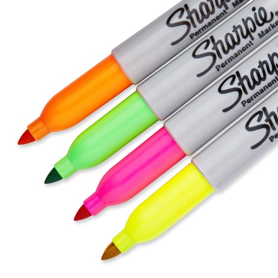 Sharpie Permanent Markers, Neon, Fine Point