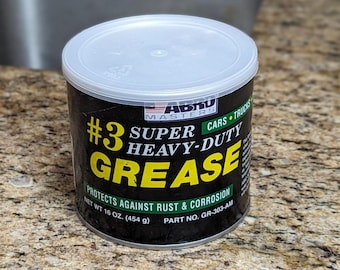 Graxa para rolamentos de roda ABRO Masters Super Heavy-Duty nº 3, 473 ml (16 oz), à base de sódio, lubrificante multiuso para condições severas.
