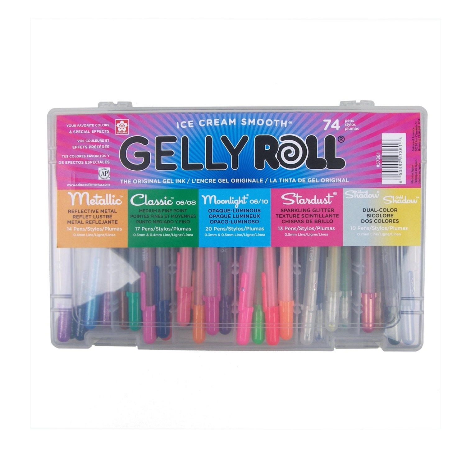 Sakura Gelly Roll Classic 10 Color Set de calidad de archivo Gel Tinta 0.4 mm De Pluma 
