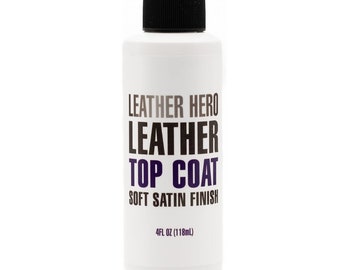 Leather Sealant, Leather Color Restorer Preserver Sealer, Non-Toxic, Top Coat, Soft Satin, Natural, 4oz
