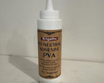 Buchkleber PH Neutral PVA Klebstoff, säurefrei, Allzweck, trocknet klar, flexibel, Buchbindung, Reparatur, Einrahmung, Collagen, Papier, Kunsthandwerk PVA-E001