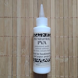 Professionele boeklijm, boekbinden van archiefkwaliteit PH-neutrale PVA-lijm, transparant, flexibel, 4oz