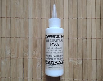 Professioneller Buchkleber, Archival Qualität Buchbinden PH Neutral PVA Klebstoff, klar, flexibel, 4oz