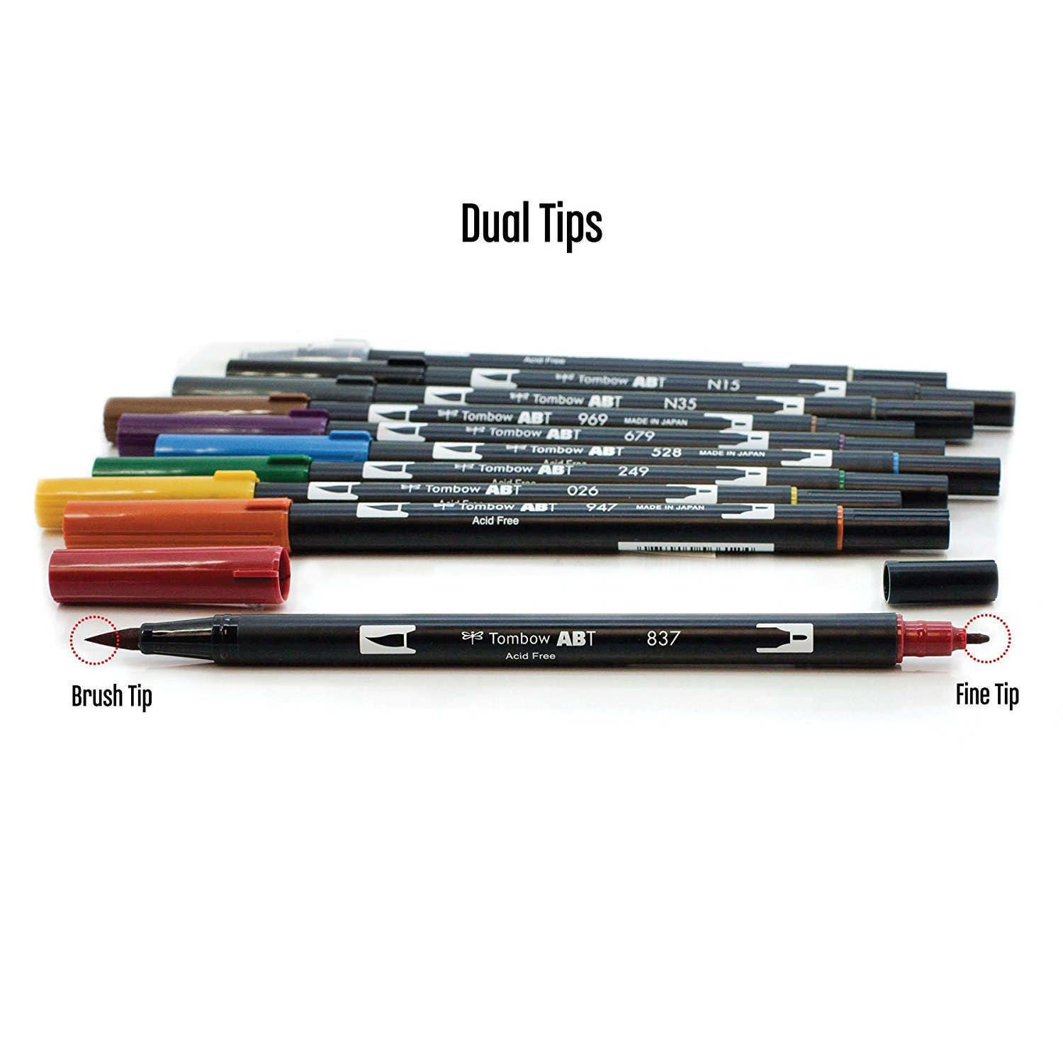 Dual Brush & Fine Pro Markers Pen Set 96 Colors Tombow Dual -  Norway
