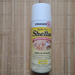 Clear Shellac Spray, 12oz Aerosol Spray, Zinsser Rust-Oleum 00408