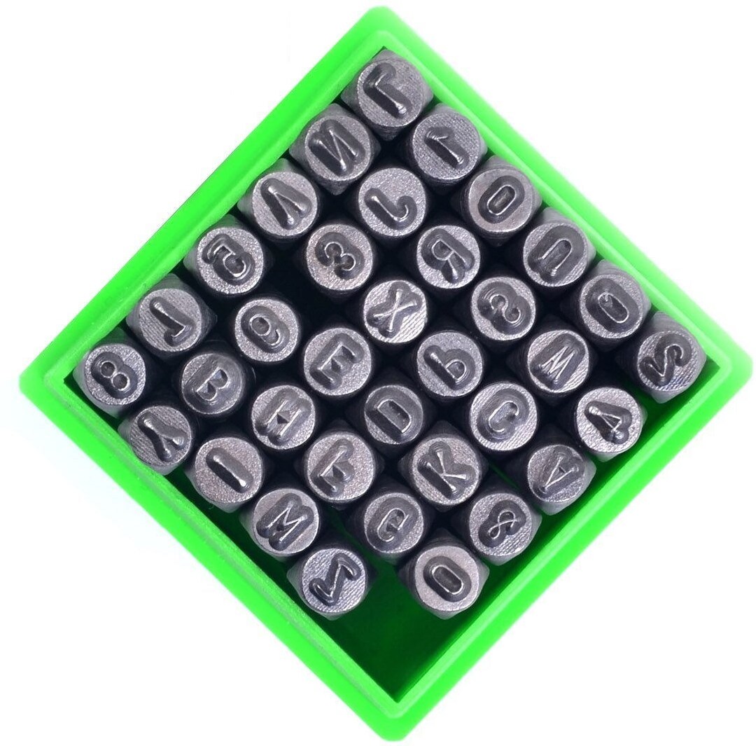 Set De Poinçons Lettres 3mm (1/8") - 27 Pièces Métal, Boîtier Plastique, Dureté 60-64 - Neuf