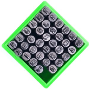 Set di timbri per punzoni in metallo da 1/8 di pollice e 3 mm, set di timbri per lettere maiuscole e numeri; punzoni per metallo, legno, plastica e pelle
