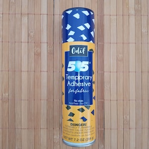 Odif 505 Temporary Fabric Adhesive Spray, Fix It Glue Adhesive to Temporarily Bond Fabric, Repositionable, 6.2oz 176.3g, 43333
