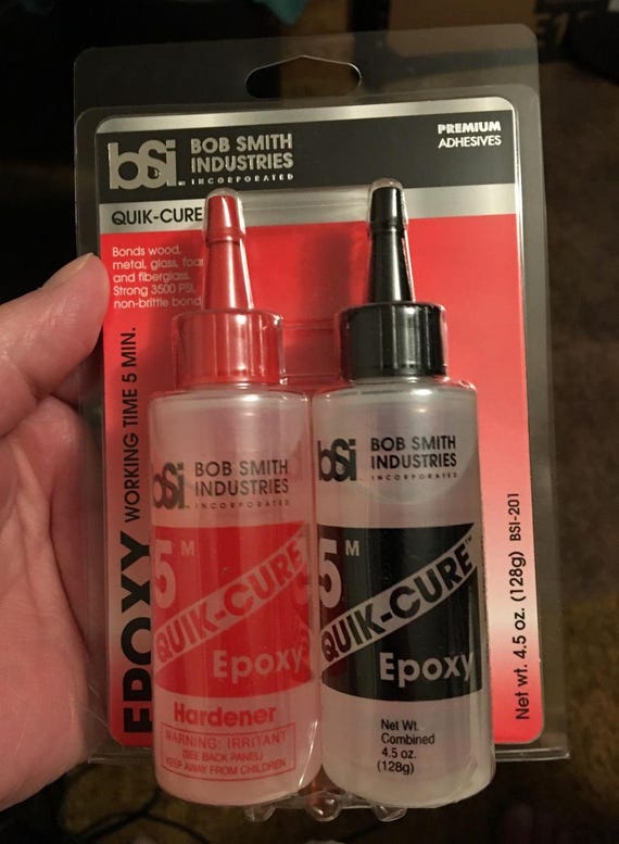 Bob Smith Industries BSI-201 Quik-Cure Epoxy - 4.5 Oz Clear Adhesive For Crafts & Repairs
