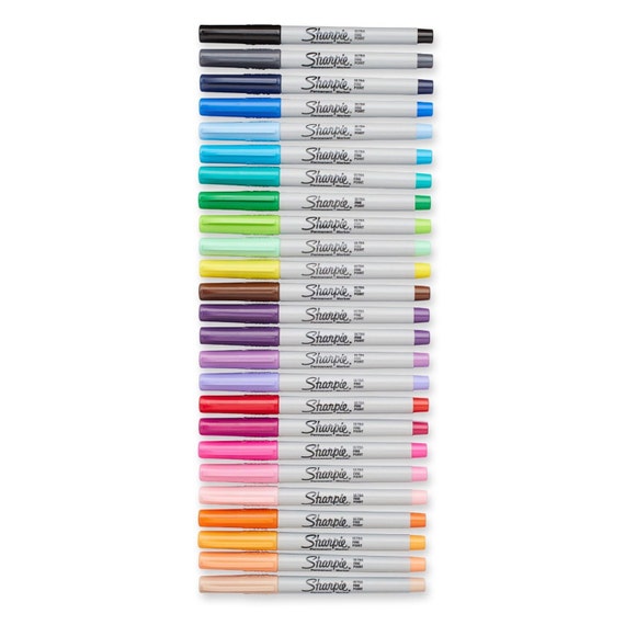 Lowest Price: Basics Fine Point Tip Permanent Markers -  Assorted Colors, 24-Pack