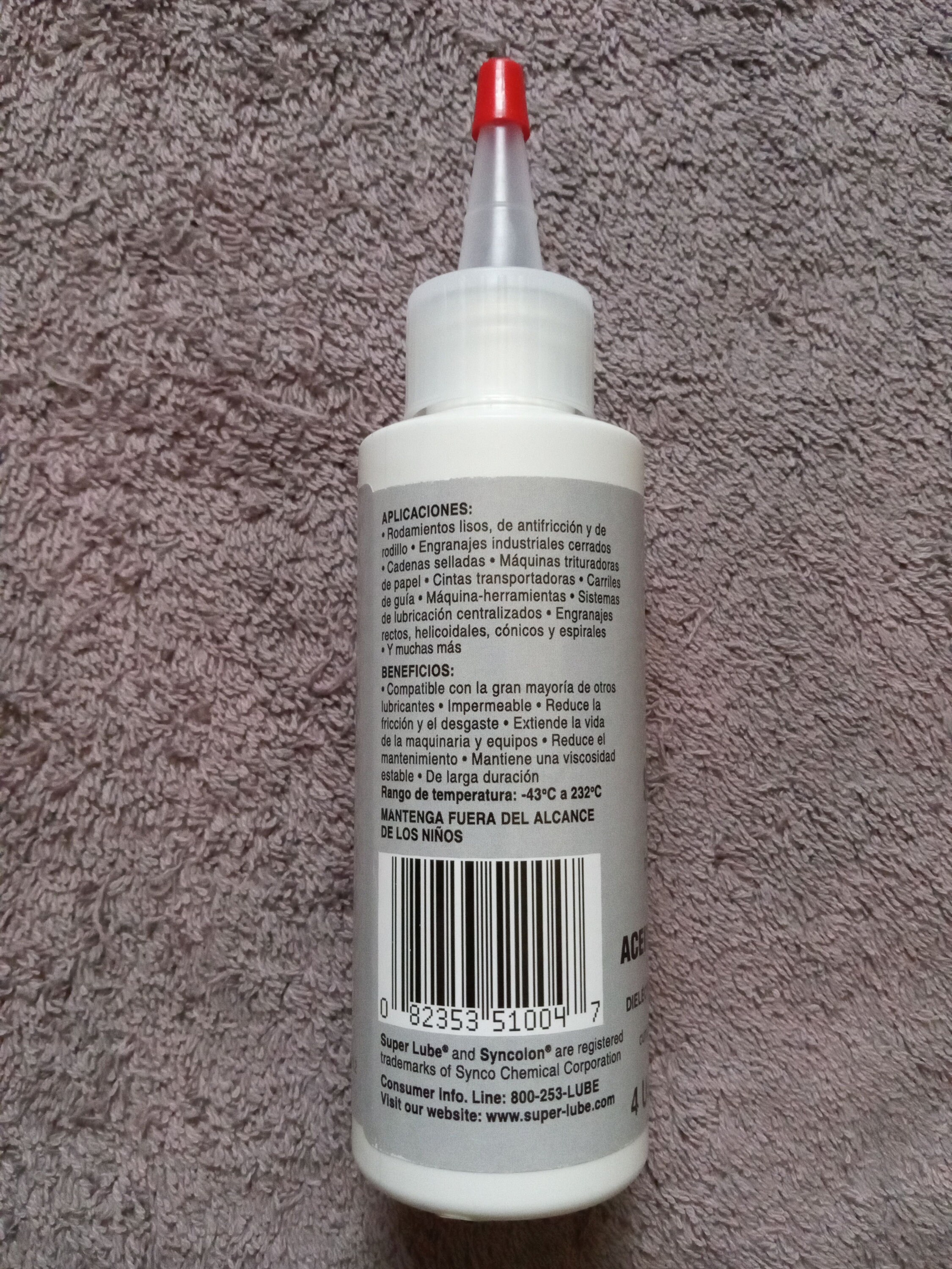 51004 Super Lube Synthetic Oil With PTFE - 118 Ml