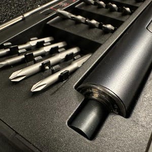 Mini Electric Precision Magnetized Screwdriver Set; S2 Steel Bits, Led Lights, Cordless; WorkPro