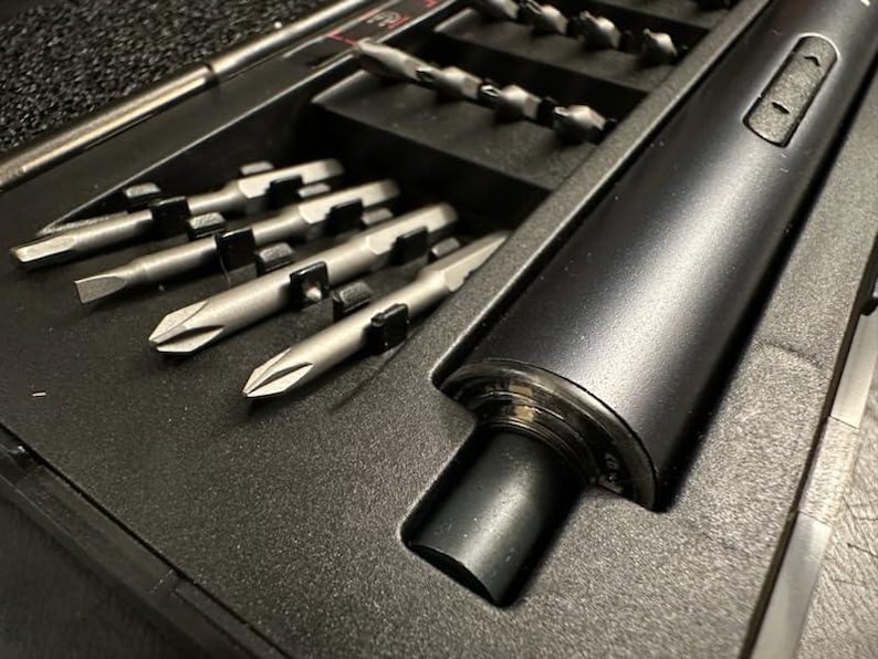 Mini Electric Precision Magnetized Screwdriver Set; S2 Steel Bits, Led Lights, Cordless; WorkPro