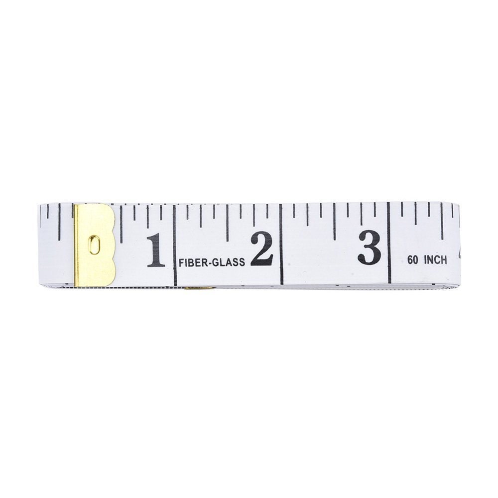 Unique Bargains 60-Inch Inch/Metric Tape Measure Tailor Sewing Cloth Ruler, Size: 159.4, White