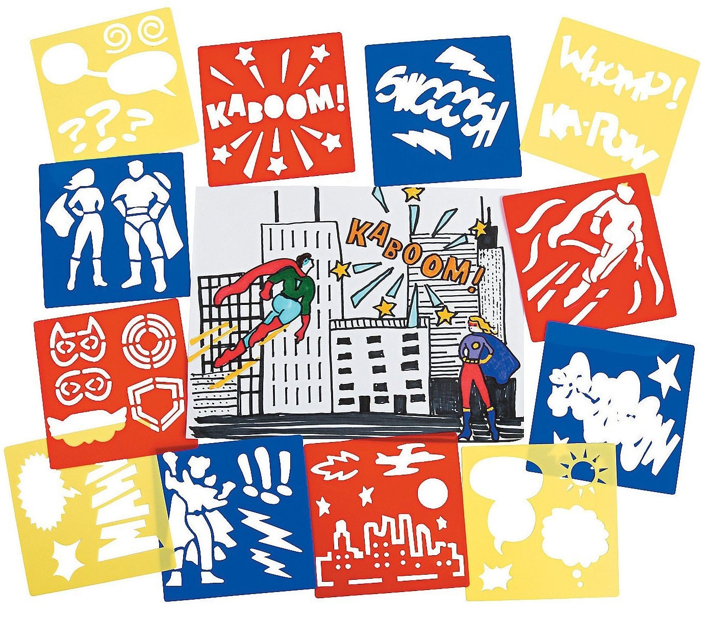 12 Drawing Superhero Lettering Stencils Templates for Kids Etsy