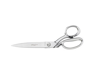 Gingher 10 Inch Knife Edge Bent Trimmers; Best Professional Fabric Scissors, Shears; Sewing, Quilting, Embroidery, Tailors; Gingher