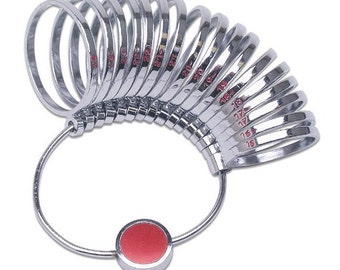 Large Sizes Ring Sizer, Steel Ring Sizing Tool, Finger Gauge; Professional Jewelers Quality Rings Sizer; US Sizes 16-24