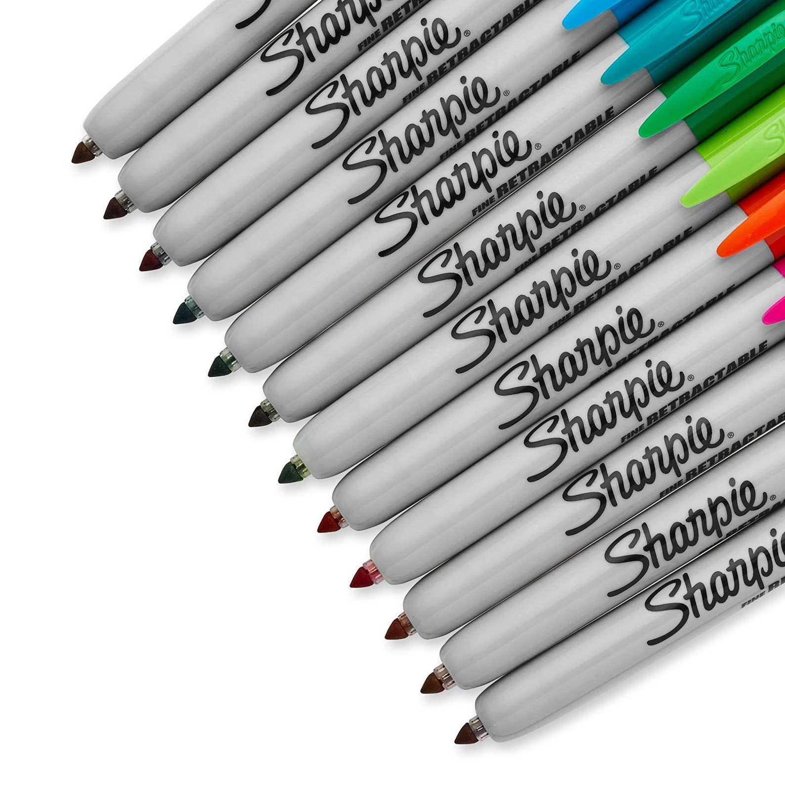 12 Color Sharpie RT Retractable Permanent Markers Fine Tip Etsy