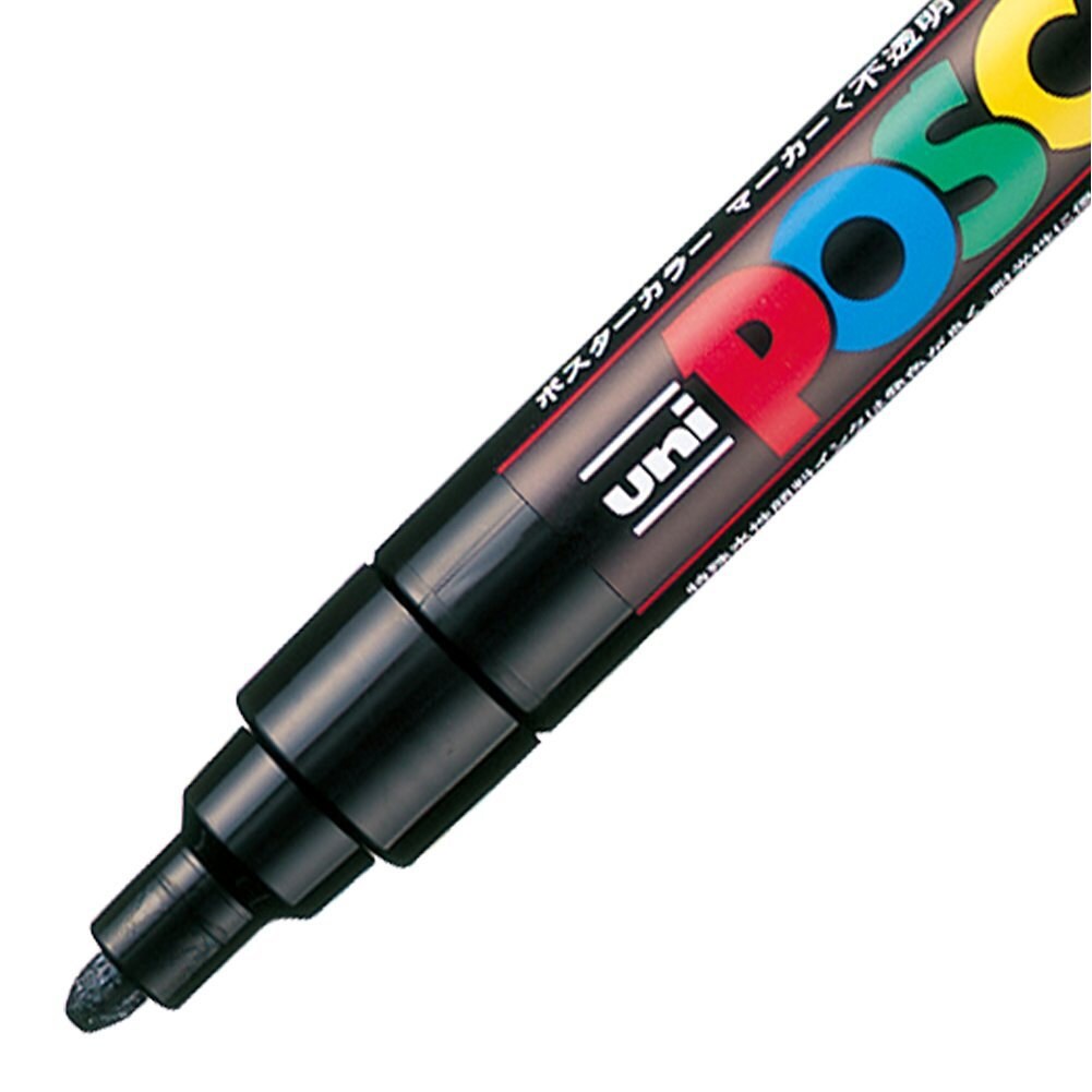 Uni POSCA PC-8K Acrylic Paint Markers Black & White Colour 8mm Set