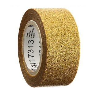 Cinta adhesiva con brillo 1,5 cm x 5 m - dorado