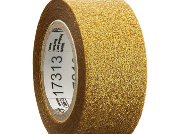 Gold Glitter Duct Tape, 0.75 (19mm) x 5 Yards (4.5 Meters) Decorations, Gift Wrapping, Planners, Scrapbooking, Card Making, Embossing