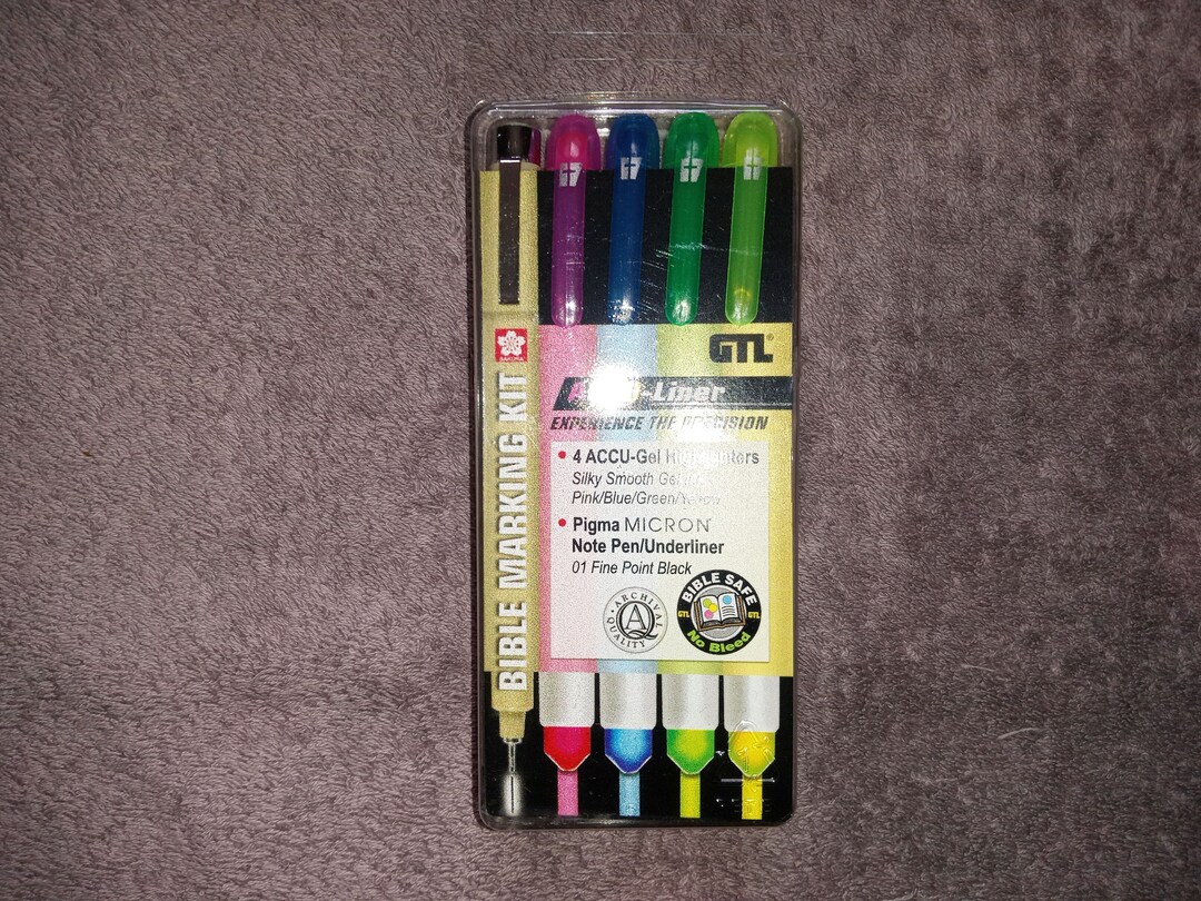 Pigma Micron 01 Fine & 05 Medium Point Inductive Bible Study Kit (Set - View #6