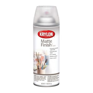 Krylon Matte Satin Finish Spray Enamel Aerosol Spray; K01311007; Permanent Protective Matte Coating Spray, 11 Ounce