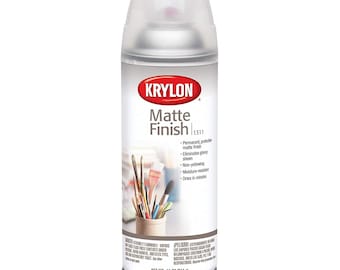 Krylon Matte Satin Finish Spray Enamel Aerosol Spray; K01311007; Permanent Protective Matte Coating Spray, 11 Ounce