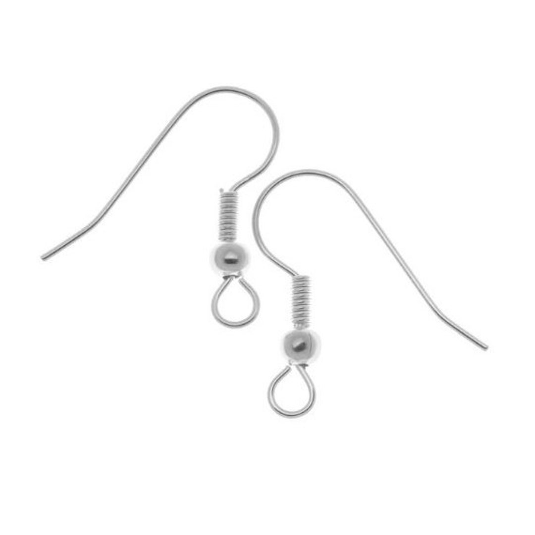 HeroNeo 100 Pcs Ear Line Fish Hook Sterling Silver Earring Hooks Jewelry  Earrings Hypoallergenic Earring Hook Gold Silver