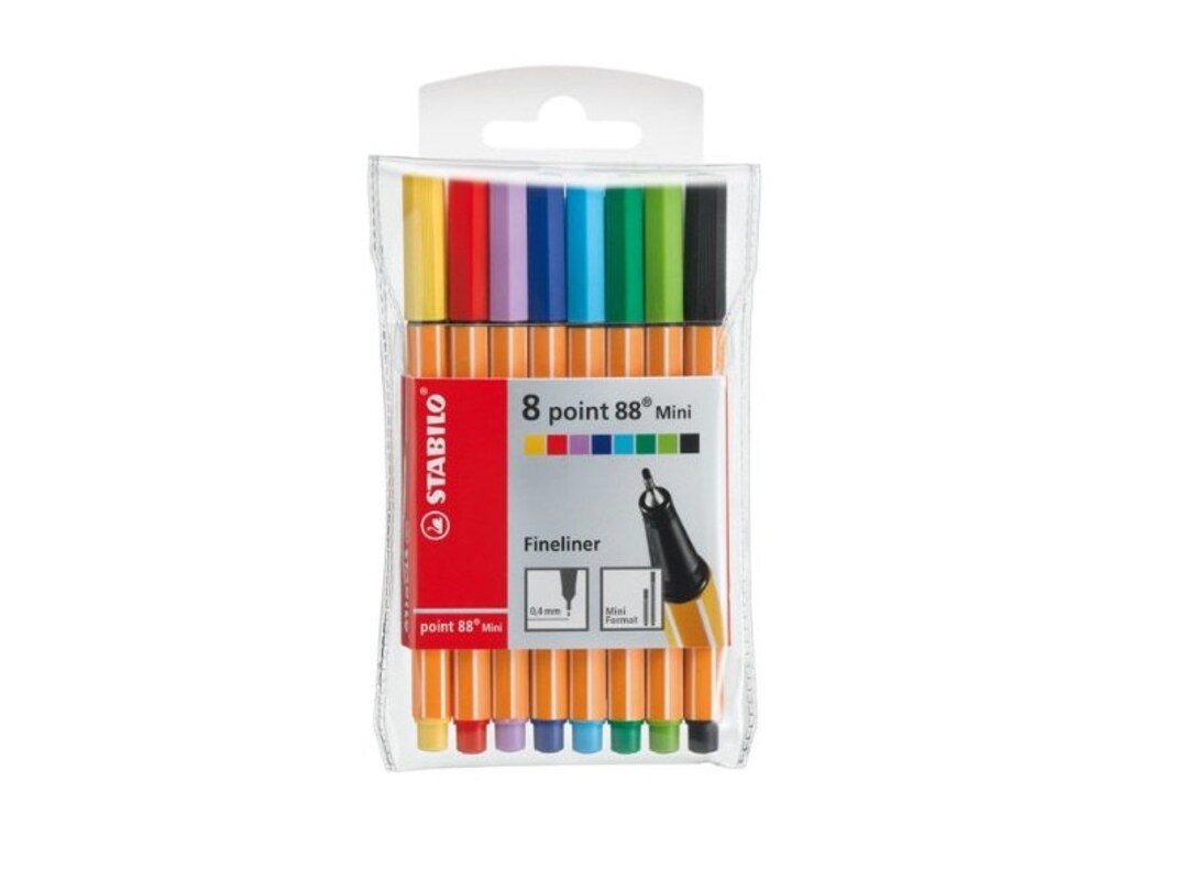 Fineliner - STABILO Point 88 - 8er Etui - Pastellfarben - Fineliner - 4006381493