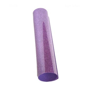 Lavender Glitter Iron On HTV Heat Transfer Vinyl for Most Fabrics; Cricut, Silhouette or cut by hand; 12x20 inch Heat Transfer Vinyl