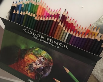 72 lápices de colores de calidad artística; libro para colorear para adultos, dibujo, sombreado, manga, juego de lápices de colores para difuminar.