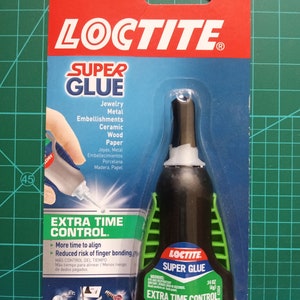 Clear Loctite Super Glue Extra Time Control, Gel Cyanoacrylate Adhesive Instant Glue, 0.14 fl oz 4.14mL