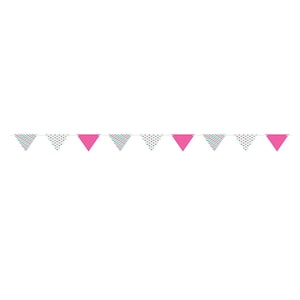10 Feet Polka Dots and Stripes Pennant Banner Birthday Graduation Promotion Banner Engagement Housewarming Retirement Party Favor Accessory