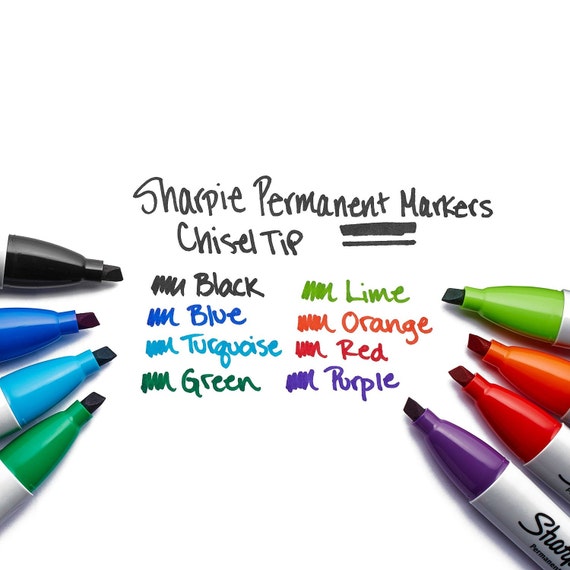 Color Sharpie Markers Chisel Point Markers Assorted 8 Pack Sharpie