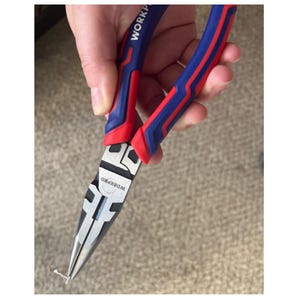 8 Inch Needle Nose Pliers with Side Wire Cutter, Alligator Long Nose Cutting Pliers, Workpro W031269