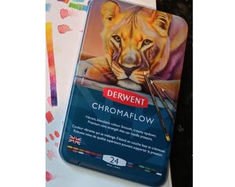 ダーウェント クロマフロー 色鉛筆 24本入り 4mm幅芯 滑らかな質感