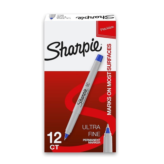 12 Sharpie Ultra Fine Blue Markers Sharpie Ultra Fine Point, Tip