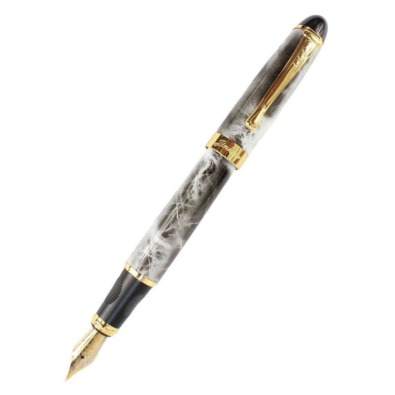 Fountain Pen 18K Gold Nib Marble Pattern Fountain Pen Ink Etsy