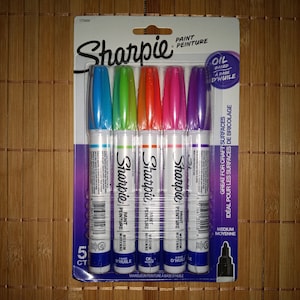 5 Sharpie oliegebaseerde medium punt, tipverfmarkeringen, heldere modekleuren, 1770459