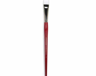 Connoisseur White Taklon All Media Paint Brush, #1 Bright. Art, Painting, Watercolor, Face Paint, Glazing, Blending.