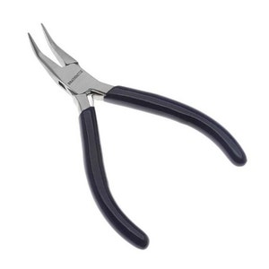 Jewelry Beading Micro Pliers; Jewelers Bentnose Bent Nose Pliers; Chain Nose Pliers