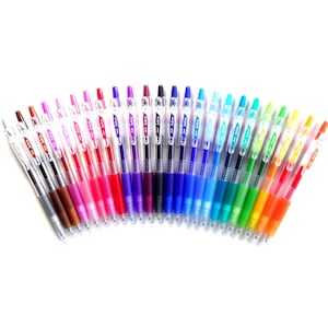 24 Color Pilot Juice Coloring Gel Pens, Knock, 0.7 mm Extra Fine Tip; Japanese; Adult Coloring Books, Bible Study, Planner, Kawaii Cute Pens