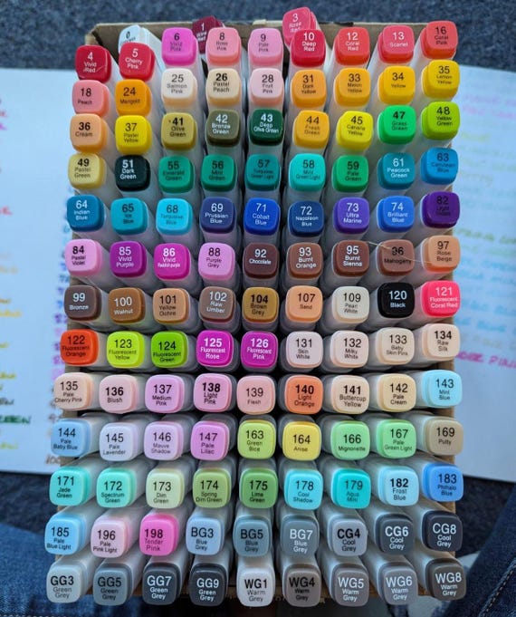 KAEFUYS Pennarelli 80 Colori, Marcatore Doppia Punta Fine e Larga, Pennarelli ad Alcool Professionale Impermeabile con Base e Borsa per Disegno, Illustrazione e Colorazione