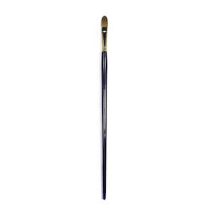 Connoisseur Red Sable Gold Taklon Mix Brush, #4 Filbert; Superior Shape Retention; Watecolor, Gouache, Craft Use, Asian Art, Painting