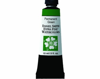 Daniel Smith Permanent Green Watercolor Paint, 15ml Paint Tube, Daniel Smith Extra Fine Watercolor