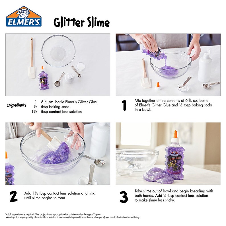 Silver Elmer's Liquid Glitter Glue Washable Adhesive Etsy