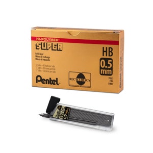 Mechanical Pencil Lead Refills, Automatic Pencil Pencil Lead Refill, Pentel Super Hi-Polymer Lead Refill; 0.5mm Fine, HB, 360 Pieces