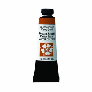 Quinacridone Deep Gold Watercolor Paint, 15ml Paint Tube, Daniel Smith Extra Fine Watercolor