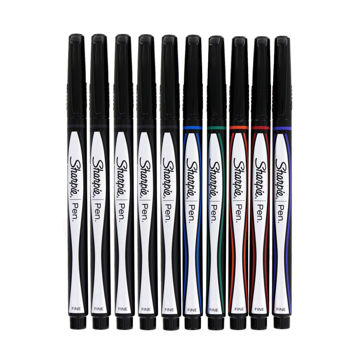 10 Writing Calligraphy Sharpie Fine Point Pen Stylo Assorted